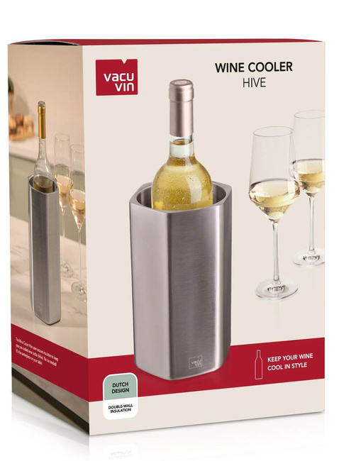 Schładzacz do wina Vacu Vin Wine Cooler Hive Stainless Steel