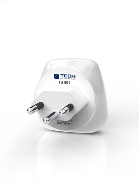 Adapter podróżny z uziemieniem Travel Blue Europa - Szwajcaria