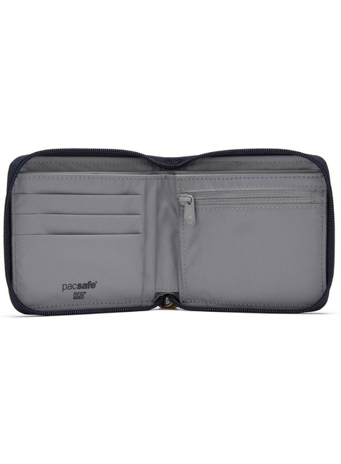 Portfel antykradzieżowy Pacsafe RFIDsafe Zip Around Wallet - coastal blue