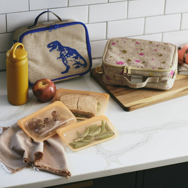 Silikonowa torebka na żywność Stasher Snack Bag 0,355 l - rainbow orange