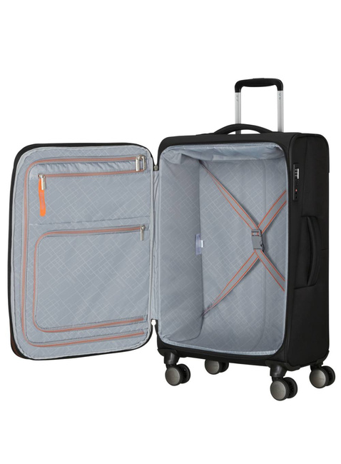 Walizka średnia American Tourister Wanderlite M EXP - shadow black