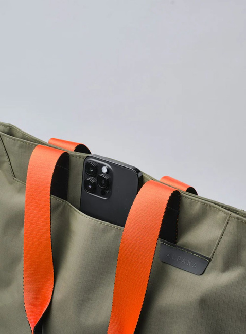 Torba miejska na zakupy Alpaka Elements Tote Medium - green / orange