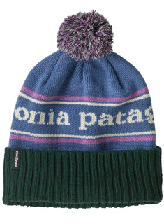 Czapka z pomponem Patagonia Powder Town Beanie - park stripe / barnacle blue