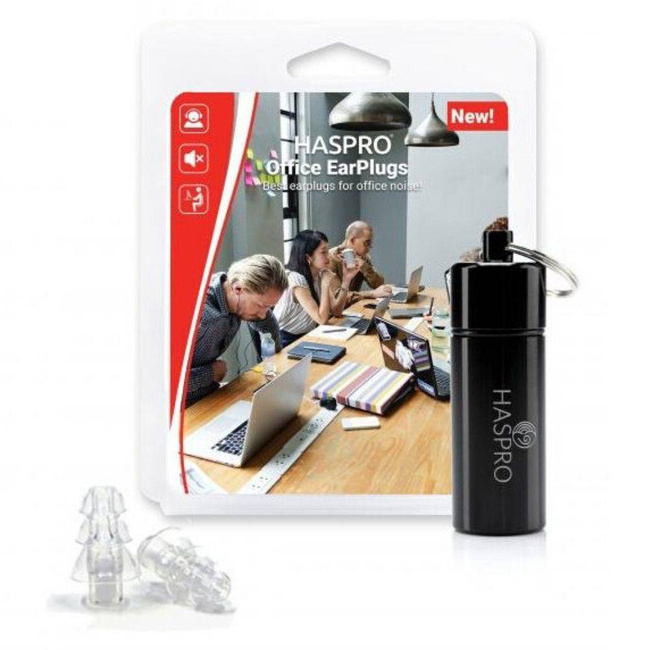 Stopery zatyczki do uszu do pracy biurowej Haspro Office EarPlugs