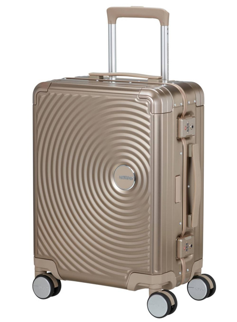 Walizka mała American Tourister Soundbox Alu - bronze