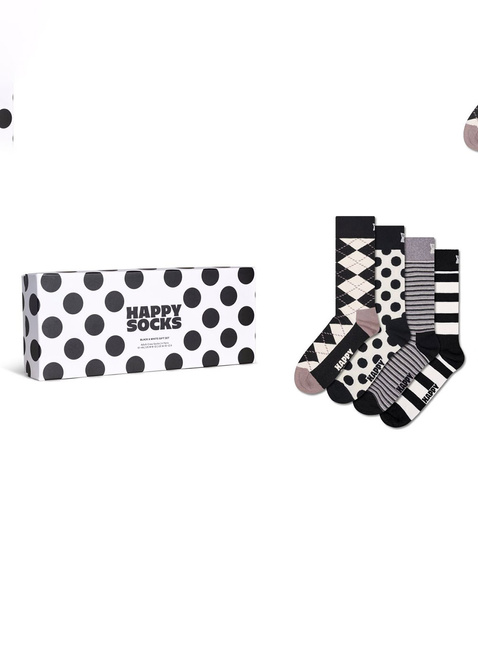 Skarpety 4 pary Happy Socks 4-Pack Gift Set - black / white patterned