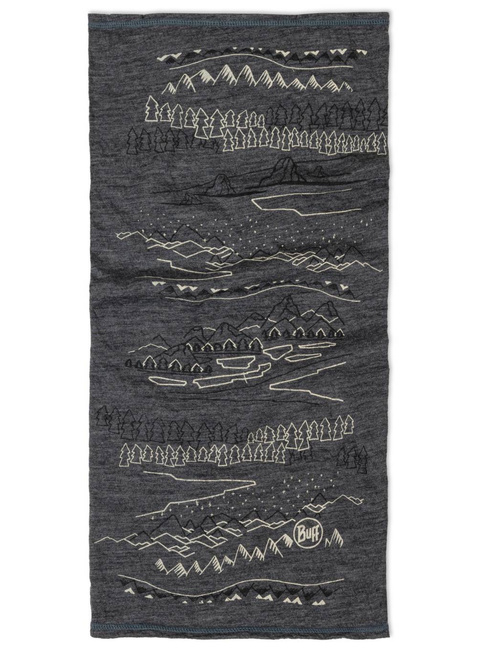 Chusta wielofunkcyjna Buff Merino Lightweight Prints Neckwear - eirik grey