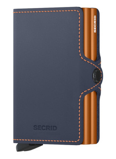 Portfel kieszonkowy RFID Secrid Twinwallet Matte - nightblue/orange