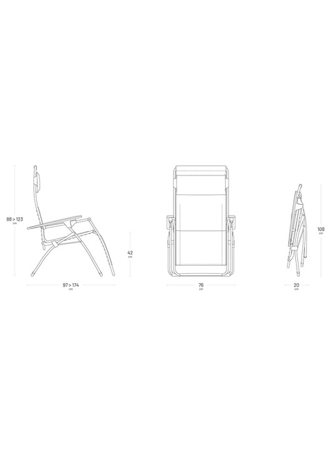 Fotel relaksacyjny Lafuma Zero Gravity Futura XL Batyline® Iso -  rye beige