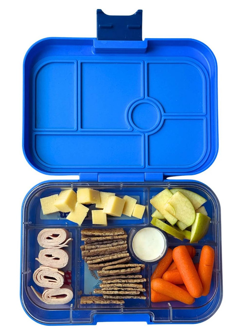 Szczelna średnia śniadaniówka Yumbox Original - surf blue / rocket