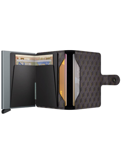 Mini Portfel Secrid Miniwallet Optical - grey / yellow