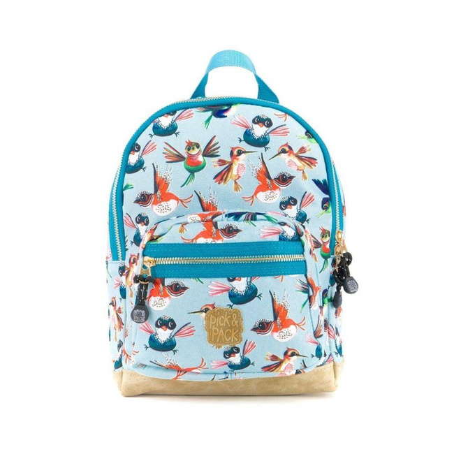 Plecak dziecięcy Pick & Pack Birds S - dusty blue