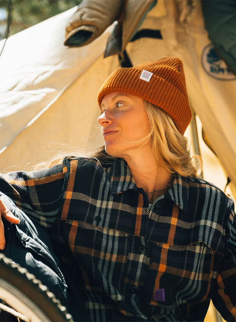 Czapka dzininowa Topo Designs Waffle Knit Beanie - clay