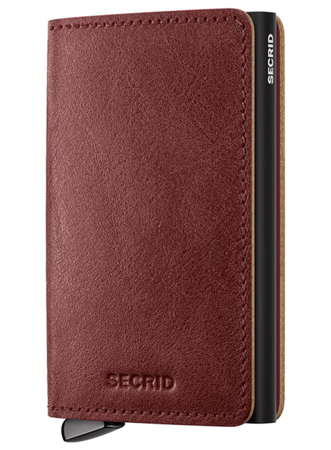 Skórzany portfel RFID Secrid Premium Slimwallet + Basco - brown