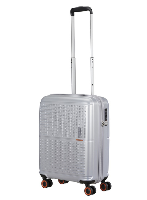 Walizka mała American Tourister GeoPop - metallic silver