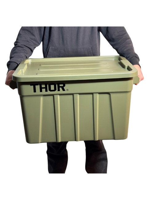 Kontener z pokrywą do przechowywania THOR Tote Box 75 L - olive drab