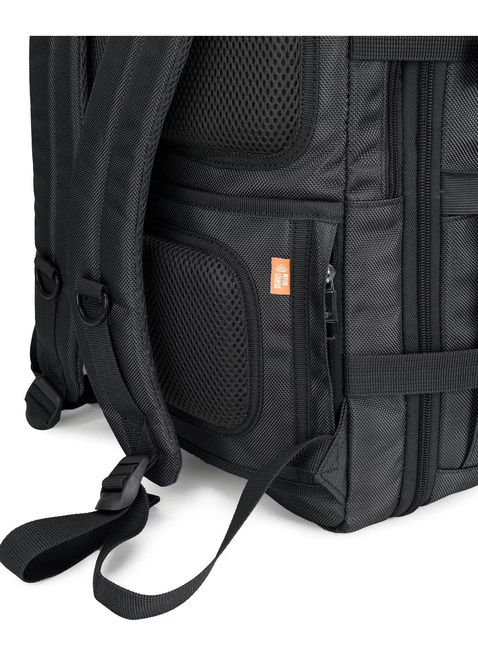 Plecak podróżny poszerzany Puccini Easy Pack Laptop 16" - czarny