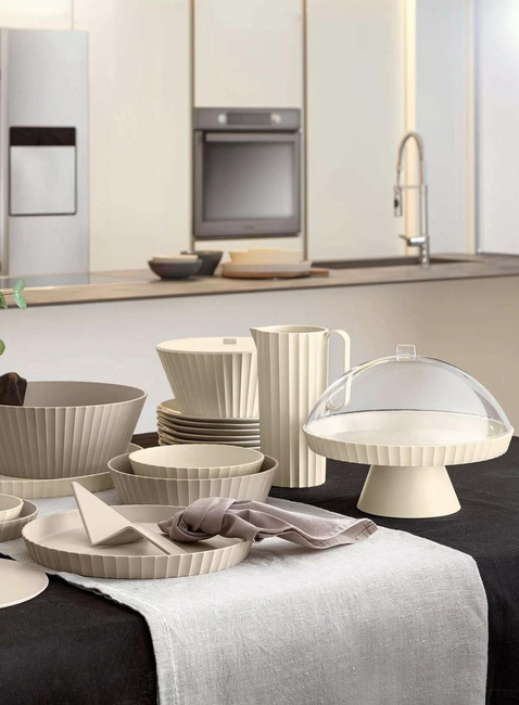 Patera z pokrywą i łopatką Blim+ Agora Ø 30 cm - pink sand