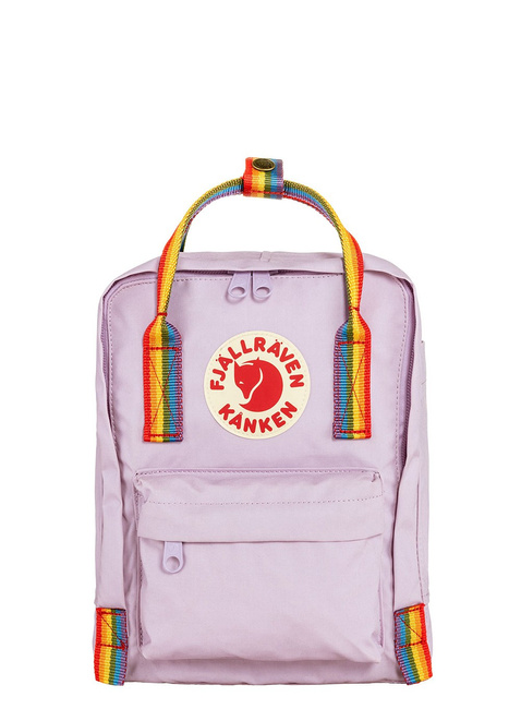 Plecak Fjallraven Kanken Rainbow Mini - pastel lavender / rainbow pattern