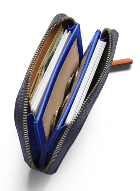 Portfel skórzany unisex Bellroy Folio Mini - charcoal / cobalt