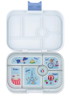 Szczelna średnia śniadaniówka Yumbox Original - hazy gray / Paris