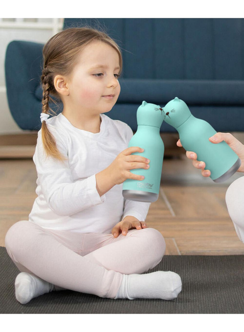 Butelka termiczna dziecięca Asobu Bestie Bottle 0,46 l - cat