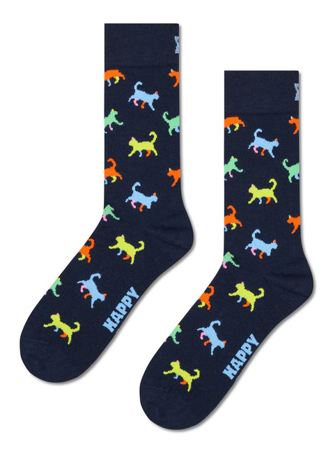 Skarpety unisex Happy Socks - navy / kitten love