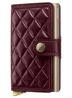Portfel RFID Secrid Premium Miniwallet Emboss Diamond+ - bordeaux