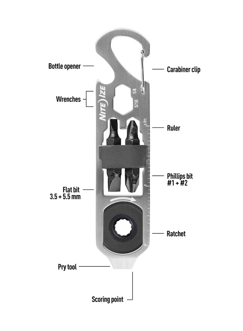 Brelok multitool Nite Ize DoohicKey Ratchet Key Tool