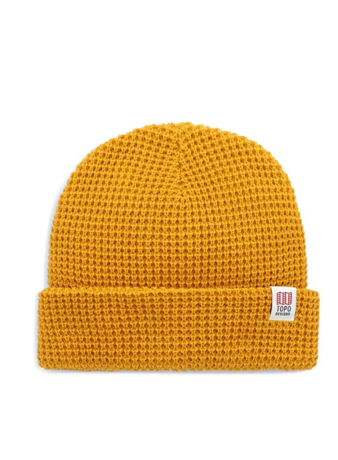 Czapka dzininowa Topo Designs Waffle Knit Beanie - mustard