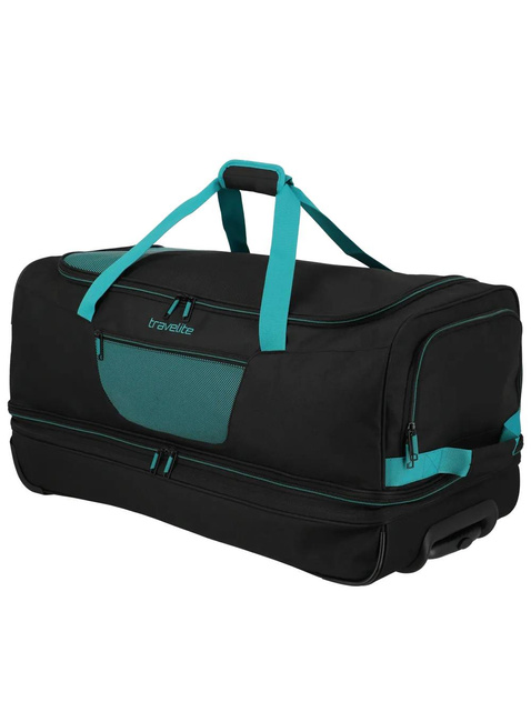 Torba podróżna poszerzana Travelite Basics L EXP - black / petrol