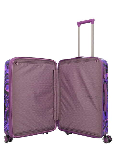 Walizka średnia poszerzana Travelite Lascana - purple swirl