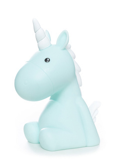 Lampka nocna na baterie Dhink Jednorożec - sky blue
