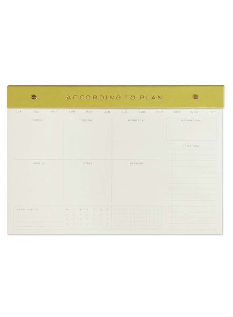 Planer biurowy Designworks Ink Weekly Postbound Notepad - matcha