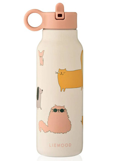 Butelka termiczna Liewood Falk Water Bottle 350 ml - cats and dogs / sandy