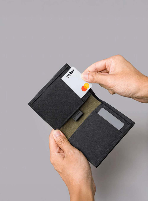 Portfel codzienny Alpaka ARK Bifold Cash Wallet Axogrid - black