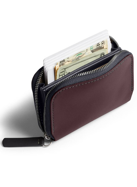 Portfel skórzany unisex Bellroy Folio Mini - deep plum