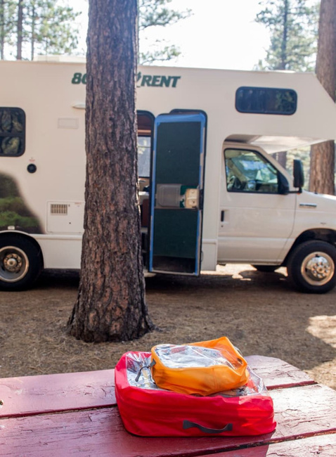 Organizer podróżny Exped Clear Cube M - orange