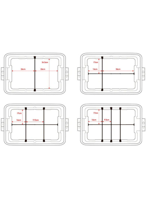 Przegrody do kontenera Thor Dividers for Storage Box 53 L - black