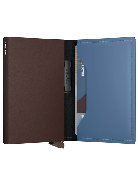 Portfel kieszonkowy RFID Secrid Bandwallet Matte - steel blue / brown