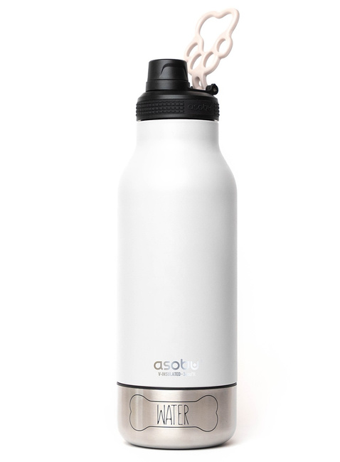 Butelka z miskami dla psa Asobu Buddy Bottle - white