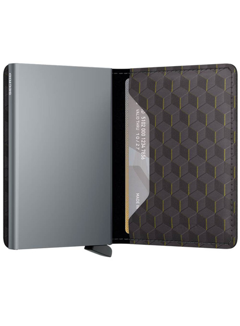 Mały portfel RFID Secrid Slimwallet Optical - grey / yellow