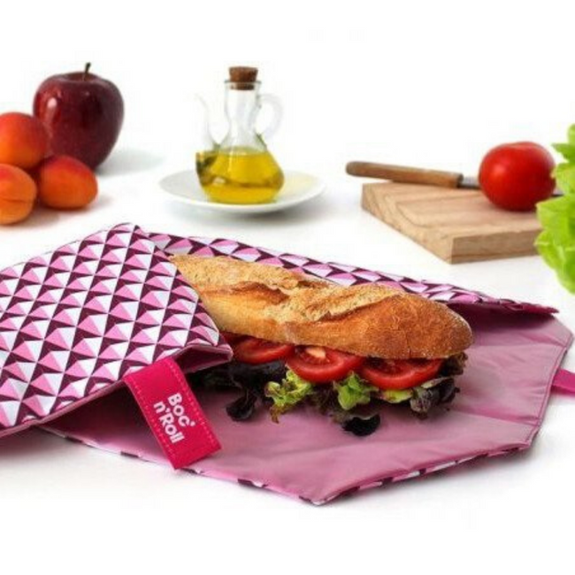 Chusta do pakowania kanapek Boc'n'Roll Tiles - pink