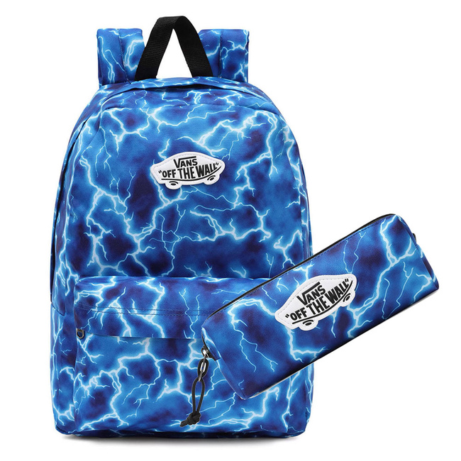 Zestaw plecak szkolny + piórnik Vans New Skool 20 l - true blue/white