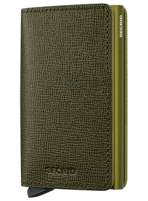 Mały portfel RFID Secrid Crisple Slimwallet - kelp