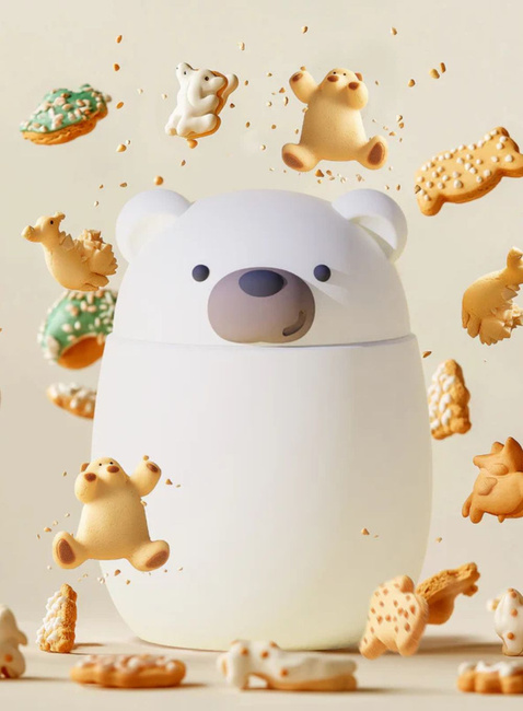 Termos obiadowy dziecięcy Asobu Bestie Foodie 0,6 l - bear