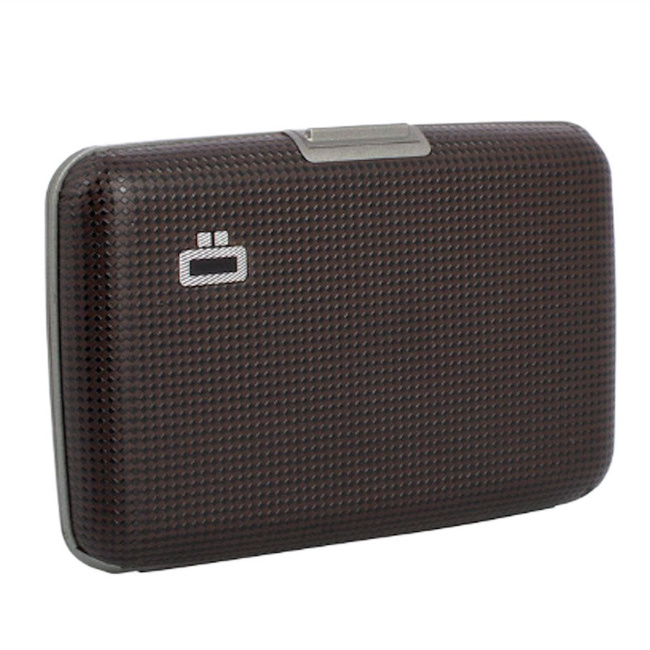 Portfel aluminiowy Ogon Design Stockholm - vegan leather lozenge - brown