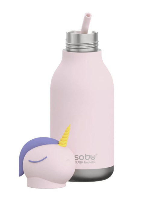 Butelka termiczna dziecięca Asobu Bestie Bottle 0,46 l - unicorn