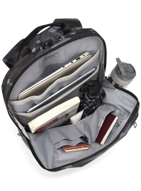 Plecak miejski antykradzieżowy Pacsafe Metrosafe X 20 l - camo