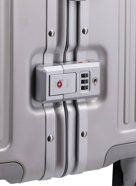 Walizka kabinowa Travelite Next Trolley S - silver